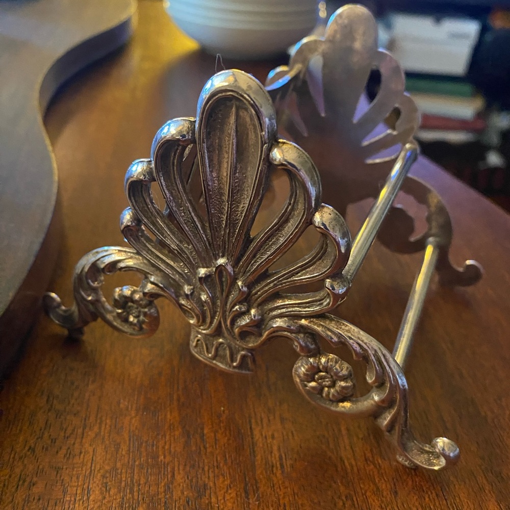 Vintage Silver Plate knife stand, made in neoclassical Italy